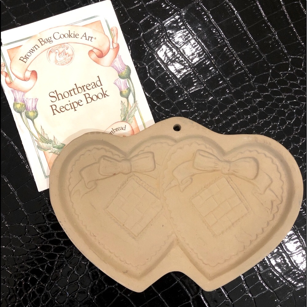 Brown bag double heart cookie art cookie/butter mold - Picture 2 of 14